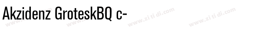 Akzidenz GroteskBQ c字体转换